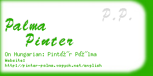 palma pinter business card